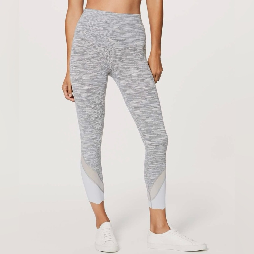 Lululemon Wonder Under Crop II Special Edition Scallop Women's Athletic Leggings